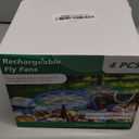 Fly Fans for Tables Rechargeable, Flies Fan to Keep Flies Away by Soft Blades, Food Fans for Camping, Picnic, Fishing, 4PCS, WhiteParty Essentials Picnic Accessories for Outside