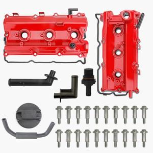 MITZONE Upgrade Aluminum Valve Cover Left and Right Compatible with 2003-2008 Nissan 350Z Infiniti FX35 G35 M35 VQ35DE 3.5L Part # 13264AM600 13264AM610