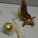 PPQ Gold Flag Pole Eagle Topper 11", Gold Ball Topper 3",1/2"-13 Threaded Screw w/Hexnut, Fits for Most Telescoping & Sectional Flagpoles(20/25/30FT)