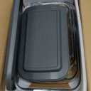 8Piece Deep Glass Baking Dish Set with Plastic lids,Rectangular Glass Bakeware Set with Lids, Baking Pans for Lasagna, Leftovers, Cooking, Kitchen, FreezertoOven and Dishwasher, Gray