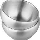 IMEEA Insulated Ice Cream Bowl 24oz Double Walled Insulated Bowl for Soup, Cereal SUS304 Stainless Steel, 2-Piece