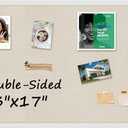 MaxGear Double-Sided Cork & Linen Board for Wall, 23" x 17" Large Bulletin Boards with White Wood Frame, PinBoards for Girls Room, Office, Bedroom, Kids Room, Classroom