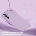 Case for Samsung Galaxy A36, Soft Silicone Case with Upgraded Camera Protection, Shockproof Slim Case Cover with Anti-Scratch Microfiber Lining, Purple