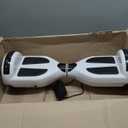 SIMATE Hoverboard, Bluetooth All Terrain Hover Boards with LED Lights and APP Control, Gifts for Kids Adults Girls Boys, for All Ages (White)