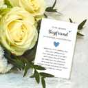 3 x Romantic First Year Valentines Day Card for Boyfriend, Gift for 1st Valentines Day with Boyfriend, Happy Valentines Card from Girlfriend