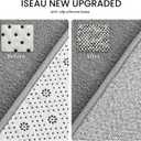 ISEAU 2x6 Soft Runner Rug for Hallway, Washable and Non-Slip, Grey