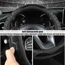 AICEL Car Steering Wheel Cover, Carbon Fiber Vehicle Steer Wheel Protector with 3D Honeycomb Design, Anti-Slip Steer Wheel Protection Guard, Universal Automotive Accessories (Black)