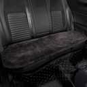 IRIWOOL Genuine Sheepskin Auto Seat Pad, Soft Wool Seat Cover Breathable and Sweat-Wicking Comfort Warm Universal Fit (Front seat Cushion 2pcs & Rear seat Cushion 1pc, Dark Grey)