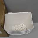 5 Pack Hanging Cup Holders, Multipurpose Rolling Cart Accessories Utility Cart Accessories For Art Craft Supplies, Space Saving Hanging Storage Basket Pencil Holder Makeup Organizers (White)