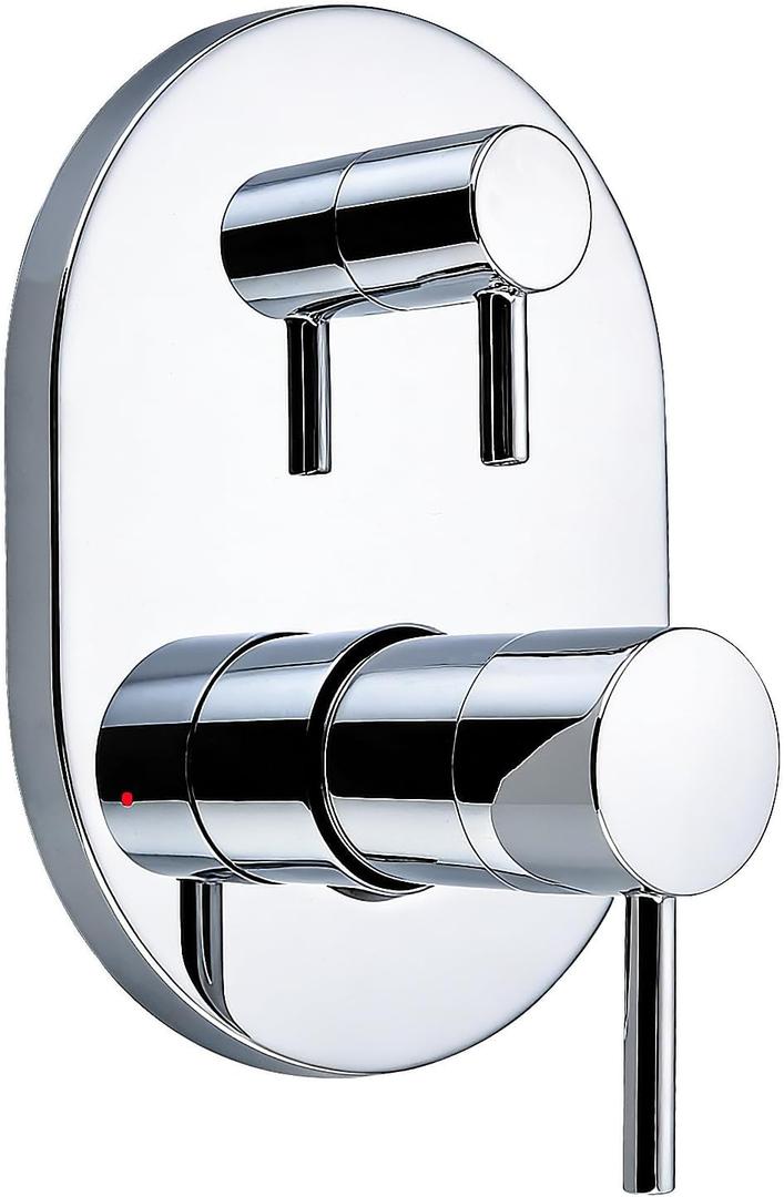 UT3290CH Shower Valve Trim Kit, Compatible with Moen Align M-CORE 3-Series, 2-Handle Shower Faucet Trim with Integrated Transfer Valve, Valve Required, Chrome