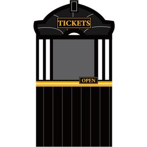 Train Ticket Booth Banner for Birthday Party Decoration Express Trains Station Ticket Backdrop Banner Railroad Track Door Sign Backdrop for School Classroom Home Xmas Photo Booth Props Decor