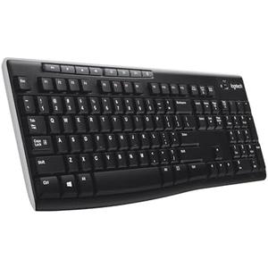 Logitech K270 Wireless Keyboard for Windows, 2.4 GHz Wireless, Full-Size, Number Pad, 8 Multimedia Keys, 2-Year Battery Life, Compatible with PC, Laptop, Black