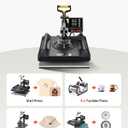 VEVOR Heat Press Machine 8 in 1 Combo T Shirt Printing Machine 15x15 Black | Multifunction Transfer Machine Sublimation for Caps Mugs Plates Aluminum Pots 360° Swing Away Design Dual-tube Heating 1150 W
