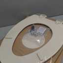 Bemis 1500EC 146 Almond Elongated Molded Wood Toilet Seat with Easy-Clean & Change Hinge