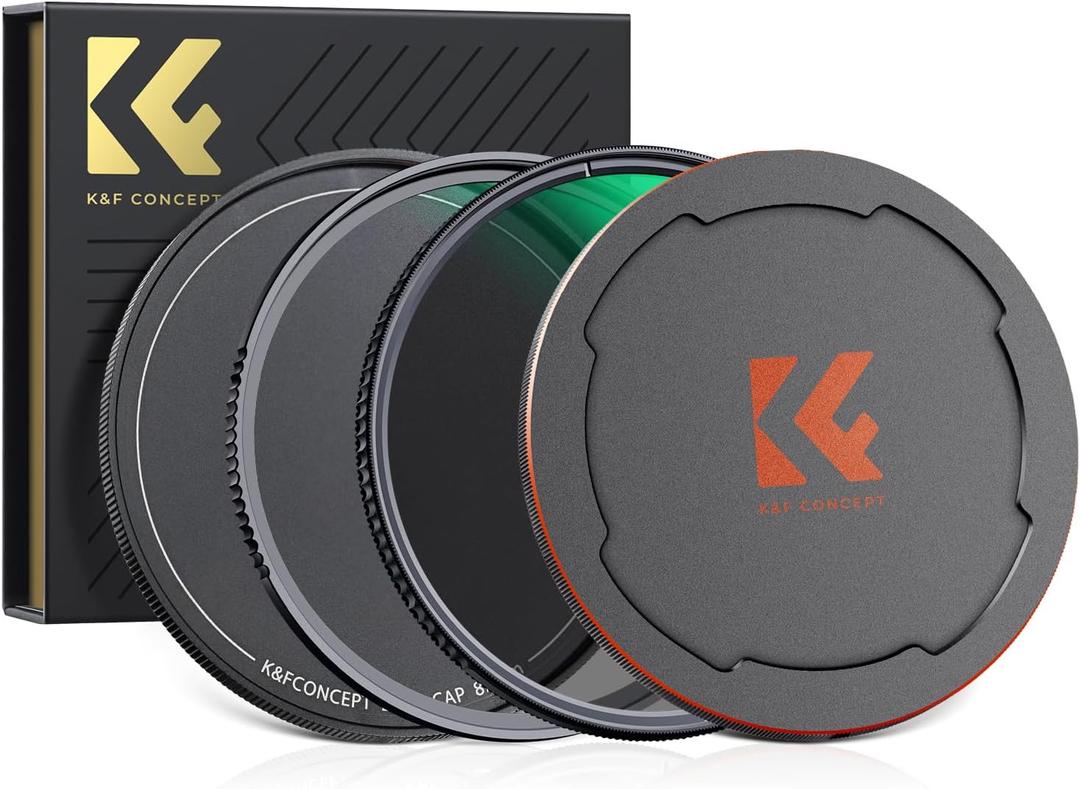 K&F Concept 49mm Circular Polarizers Filter & MC UV Protection Filter Kit (2 pcs) with Up & Down Lens Cap, 28 Multi-Layer Coatings HD CPL/UV Filter Set for Camera Lens (Nano-X Series)
