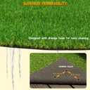 Green Artificial Grass 4FT 11in x 8 FT, Heyroll 0.8" Fake Grass Turf Mat, Indoor Outdoor Artificial Lawn Rug, Dogs Pet Synthetic Grass Carpet for Landscape Garden Backyard Patio,Customized