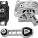 X AUTOHAUX 1 Set Car Engine Motor and Transmission Bracket for Fiat 500 1.4L 2012-2018 No.68073217AC/68073029AC/68073483AD