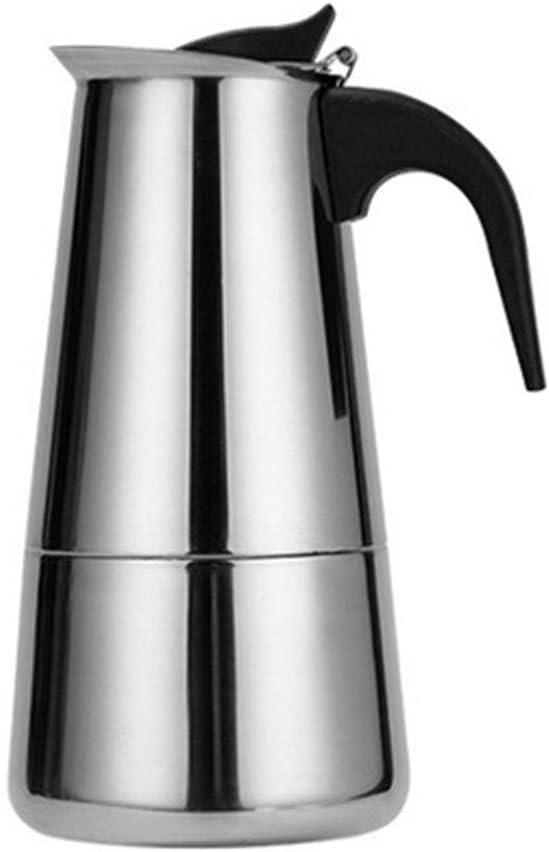 Stainless Steel Italian Coffee Stovetop Coffee Maker Moka Pot Percolator (6 Cup / 10 Oz)