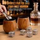  10 oz Charred Wooden Whiskey Glasses with Barrel Case(Patent Pending), Gifts for Men Old Fashion Bourbon Drinking Collins Cup, Fathers Day Gift for Dad, Husband, Brother, Boy Friend or Whiskey Lovers