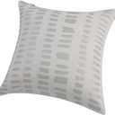 2 x Metallic Gilding Silver Print Couch Throw Pillow Cover 1pc Pure Nature Linen Blend 20"X20" AmaZulu Geometric Decorative Pillowcase Christmas Pillow Cover Accent Cushion Shell 50X50cm