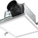 KAZE APPLIANCE SNP100HL9 | 100 CFM | 0.8 Sone | Energy Star Certified | Humidity Sensing | Dimmable 4000K LED | No Attic Access Required | Quiet Bathroom Ventilation Exhaust Extractor Fan