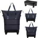 Travel Rolling Duffle Bag Expandable Foldable Suitcase with Wheels Carry on Luggage Lightweight Suitcase for Men Women