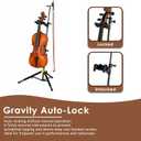 ROWELL Folding Violin Stand Adjustable Portable Stand for Violin & Ukulele