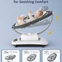 Baby Swing for Infants - Electric Baby Rocker with 3D Motion Detection, 180° Rotating Seat, Upgraded 5 Point Harness, Bluetooth Support, 5 Preset Lullabies and 5 Speeds