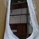 Koonmi 71"x32" Arched Mirror Full Length, Full Body Freely Standing Mirror, Flannel Floor Mirror with Stand for Bedroom, Living Room, Hanging or Against The Wall, White