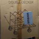 Collapsible Wagon Double Decker, Large Capacity Foldable Wagons Carts Dark Black