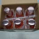 6 Pack 3.4 Oz Pink Glass Spray Bottles,Empty Perfume Fine Mist Atomizer,Refillable Travel Liquid Holder Containers for Cleaning Products,Essential Oils,Body Sprays-Rose-Golden Sprayer