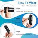 Finger Splints (4 Pcs)  2 Large and 2 Small Splints with Metal Support for Arthritis, Trigger Finger Relief, and Sprain Recovery for Middle, Index, Ring, and Pinky Fingers (Beige)