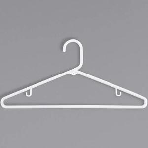 Set of 17 White Plastic and Metal Hangers