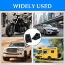 Car Wheel Chocks, 2PCS Heavy Duty Solid Rubber Camper Wheel Chock with Non-Slip Base, Strong Trailer Tire Stopper to Keep Your Car in Place, Universal for RV Camper Travel Trailer