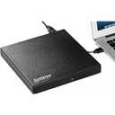 External CD DVD Drive USB and Type-C, Portable Slim CD/DVD +/-RW Burner Reader Writer Player for Laptop Desktop PC MacBook Mac Windows Linux OS Apple Brushed Black (Matte Black-2)