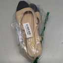 Athlefit Slingback Flats for Women Square Pointed Toe Two Toned Flats Wedding Pumps for Women, Size 9