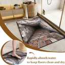 3D Hole Illusion Doormat - Non-Slip Optical Illusion Rug with Realistic Deep Pit Effect, Easy Clean Floor Mat for Entryway Living Room Bedroom Hallway Indoor Decor 50x80cm