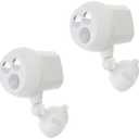 Beams MB380 400 Lumen Wireless Battery Powered Motion Sensing Ultra Bright LED Spotlight, 2-Pack, White