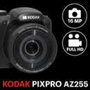 Kodak PIXPRO AZ255-BK 16MP Digital Camera 25X Optical Zoom 24mm Wide Angle Lens Optical Image Stabilization 1080P Full HD Video 3" LCD Vlogging Camera (Black)