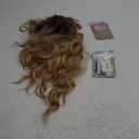 Dark Blonde Wig with Bangs for Women Long Wavy Wigs 26 Inch Blonde Wigs Natural Looking Heat Resistant Synthetic Wig for Daily Party Use