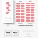 ohora Semi Cured Gel Nail Strips (N Cream Glow) - Pink, Solid, Works with Any UV/LED Lamps, Salon-Quality, Long Lasting, Easy to Apply & Remove - Includes 2 Prep Pads, Nail File & Wooden Stick