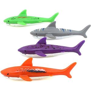 ZHFUYS Diving Pool Toy Underwater Swimming Throwing Diving Torpedo Shark,4 Pack