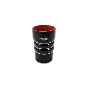 Vibrant Power 11861 Hose Coupler, Silicone, 4ply Aramid Reinforced, Charge Air Cooler (CAC) Bellows, 3.00 in. Inlet I.D, 2.50 in. Outlet I.D, 6.00 in. Overall Length, 3 Rings, Black