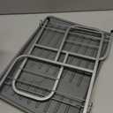 2 Tier Dish Drainers Drying Rack for Kitchen Counter Large Stainless Steel Dishes Drain with Drainboard, Space Saving, Big Modern Silver Countertop Metal Plates Dryer Strainer Holder and Extra Tray