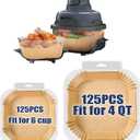 Air Fryer Liners for Ninja Crispi, Airfryer Liners Set of 250PCS for Ninja Crispy Air Fryer Paper Liners, Ninja Crispi Accessories for Ninja Crispi 4-in-1 Portable Glass Air Fryer Cooking System