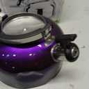 Food Grade Stainless Steel Teakettle is Best for Boiling Water, Brewing Tea, and Making Coffee (Purple)