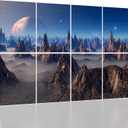 UMIACOUSTICS 8 Pcs 0.7Inch Thick Art Acoustic Panels, Total 47.2” x 31.5” Decorative Acoustical Wall Panels, Sound Absorbing Art Panels for Home, Office, Hotel, Astral Mystery Realm