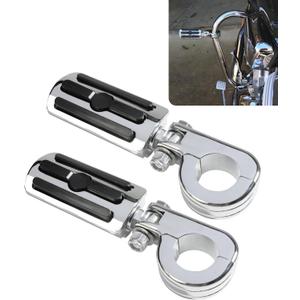 Highway Pegs,Motorcycle Foot Pegs,Car Accessories 1-1/4"Motorcycle Highway Pegs,Crash Bar Foot Pegs,Multi Angle Adjustable Highway Pegs,Suitable for 1.25" Engine Foot Pegs Bracket Clamp