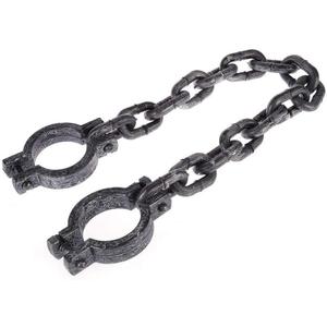 Halloween Chain, Plastic Wrist Shackles Prison Handcuffs Links for Halloween Haunted Decoration Costume Party Trick Props