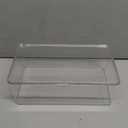 Clear Plastic Storage Bin with Lid, Makeup Holder, Fridge Organizer, Refrigerator Organizers and Storage, Small Container for Pantry, Office, Dresser, Bathroom, Kitchen, Snack (Medium)